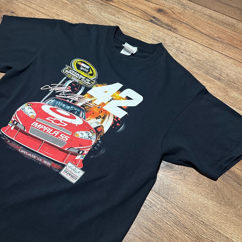 Y2K 2009 Chase Authentics NASCAR Juan Pablo Montoya T-Shirt Mens Large Black